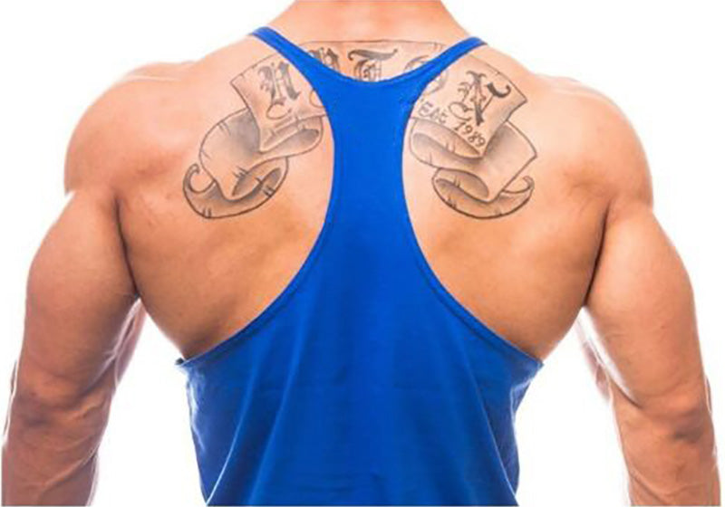 Men's Fitness Bodybuilding Tank Tops Brand Gym Sportswear Cotton Breathable Workout Muscle Vests Summer Sleeveless Y Back Shirt