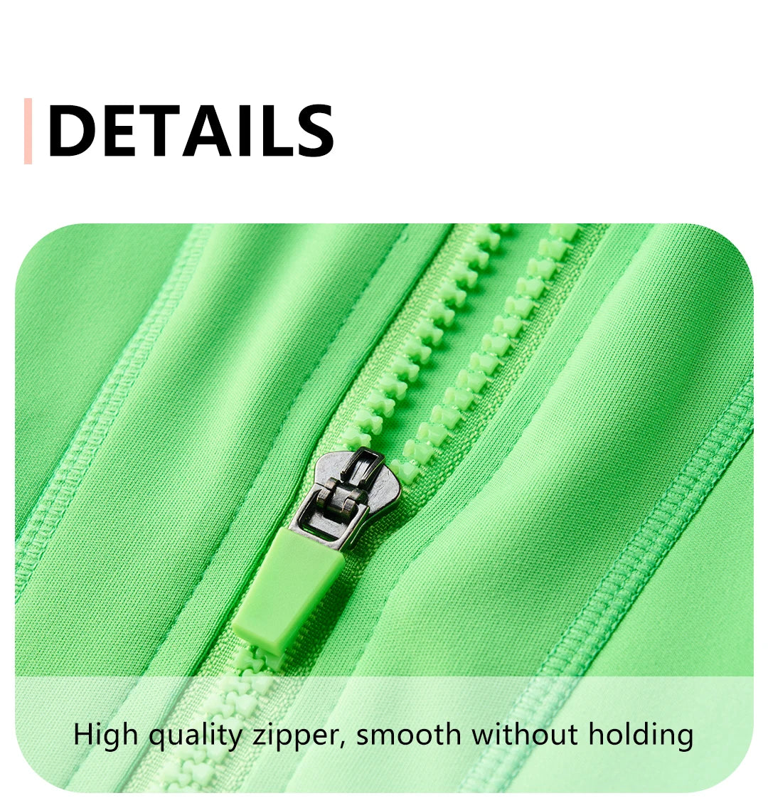 Women's Sport Jackets Zipper Slim Yoga Coat Quick Dry Running Jacket Elastic Long Sleeve Thumb Hole Gym Fitness Top