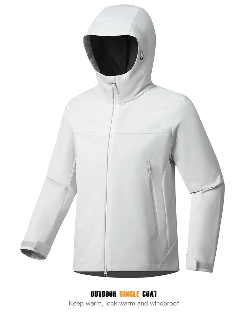 EUMERGX Men's Women's Waterproof Jacket Hiking Trekking Windbreaker Unisex Outdoor Sporty Rain Coat Windproof Climbing Clothes