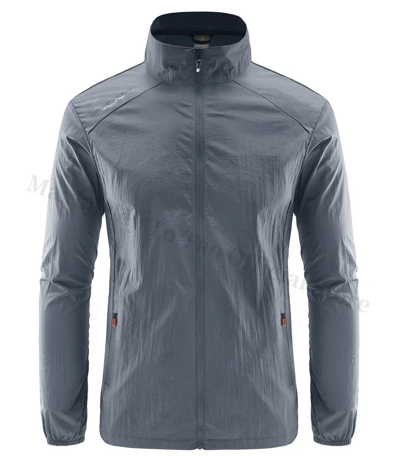 Men's Summer Skin Quick Dry Hiking Jacket Waterproof Sun UV Protection Coats Men Outdoor Sports Fishing Camping Running Jacket