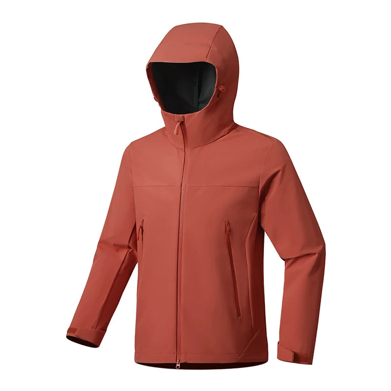 EUMERGX Men's Women's Waterproof Jacket Hiking Trekking Windbreaker Unisex Outdoor Sporty Rain Coat Windproof Climbing Clothes