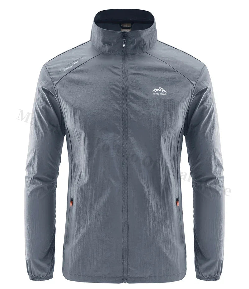 Men's Summer Skin Quick Dry Hiking Jacket Waterproof Sun UV Protection Coats Men Outdoor Sports Fishing Camping Running Jacket