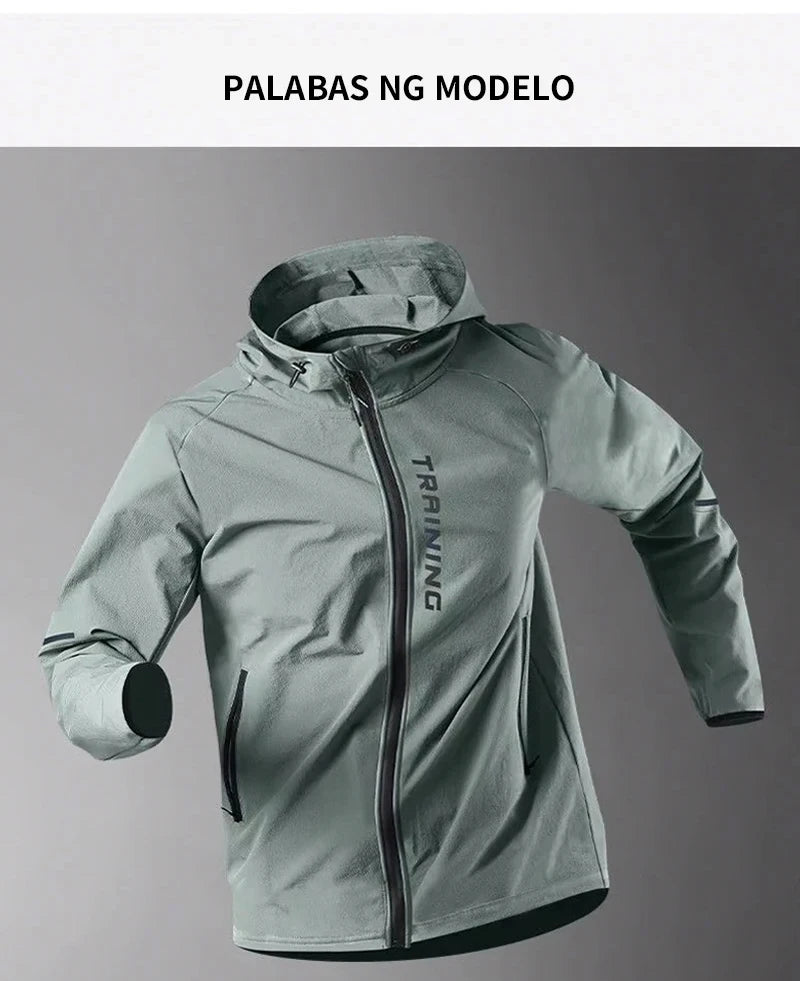 Men's Running Jacket Windproof Sport Training Coat for Spring  Autumn Waterproof  Quick-Dry Rainproof Cycling Windbreaker coats