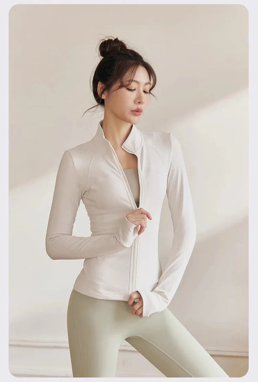 Long-Sleeve Quick-Dry Zip Fitness Jacket