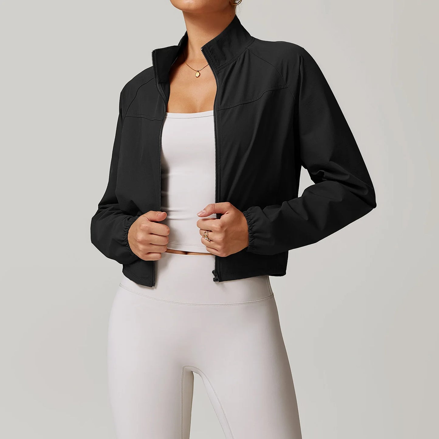 Women's Jacket Long Sleeved Outdoor Fitness Coat Yoga Crop Tops Gym Clothes Sports Tops Jacket Yoga Shirt Workout Sweatshirts