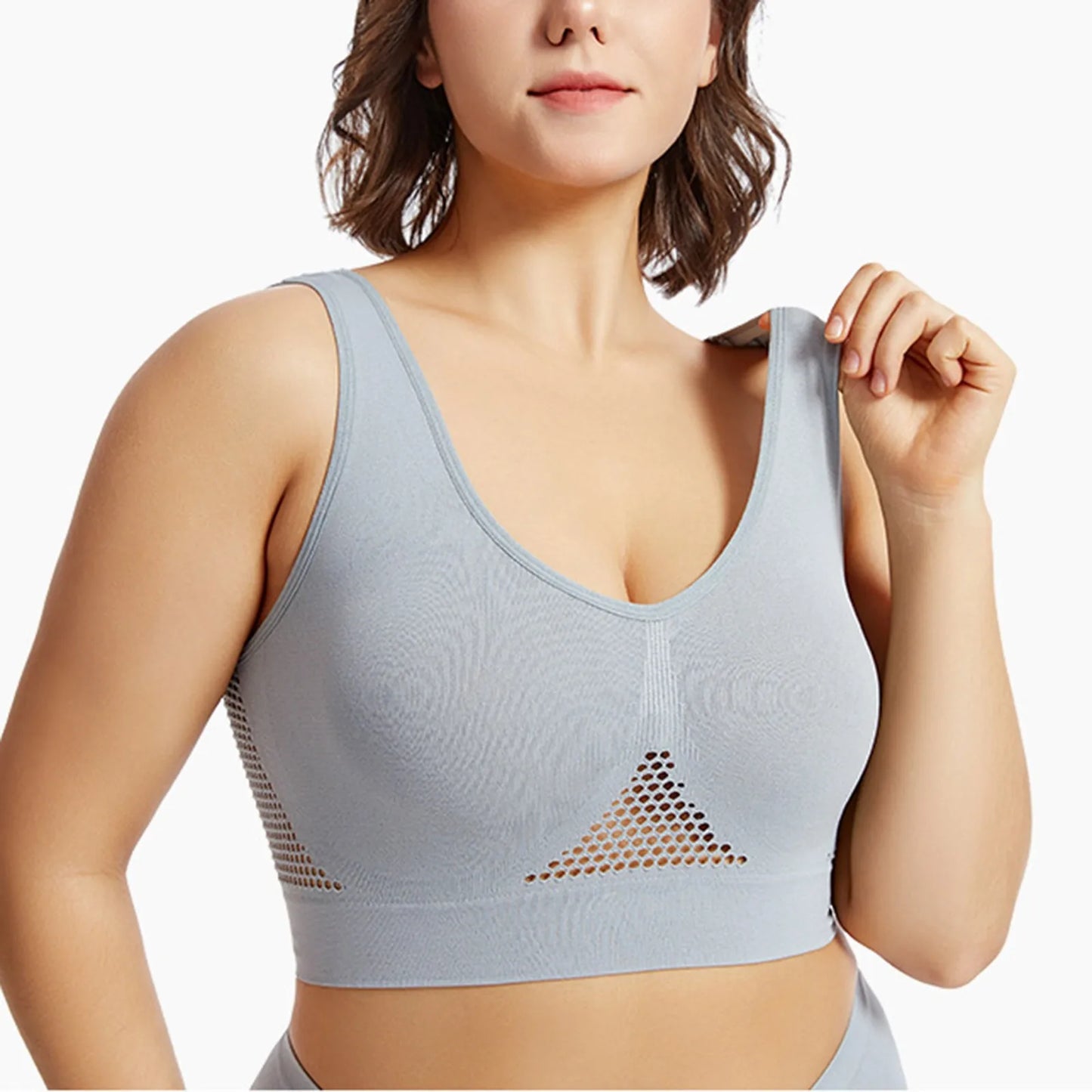 S-4XL Women Yoga Sport Bra Breathable Fitness Running Active Vest Padded Crop Tops Underwear gym Yoga top bras