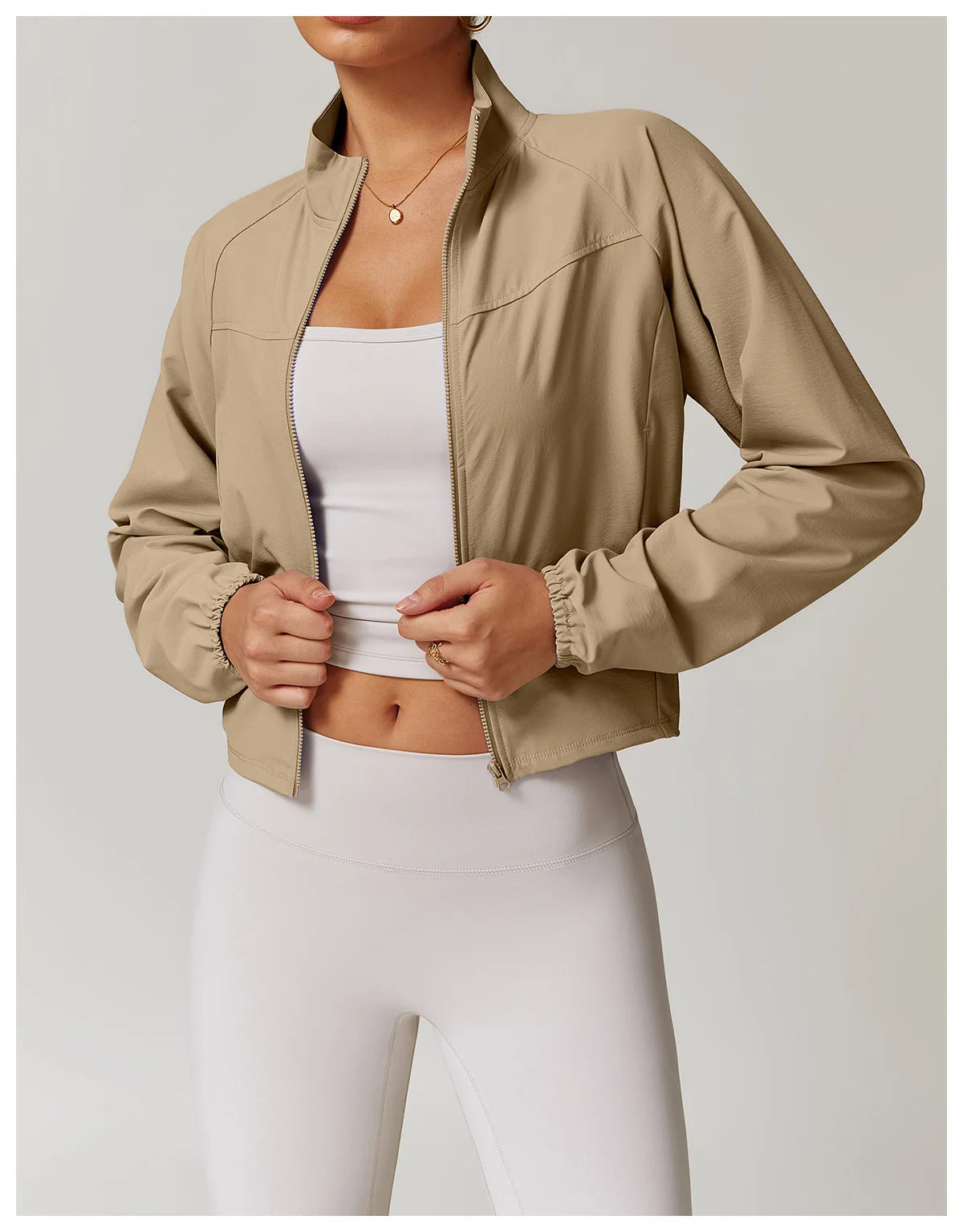Women's Jacket Long Sleeved Outdoor Fitness Coat Yoga Crop Tops Gym Clothes Sports Tops Jacket Yoga Shirt Workout Sweatshirts