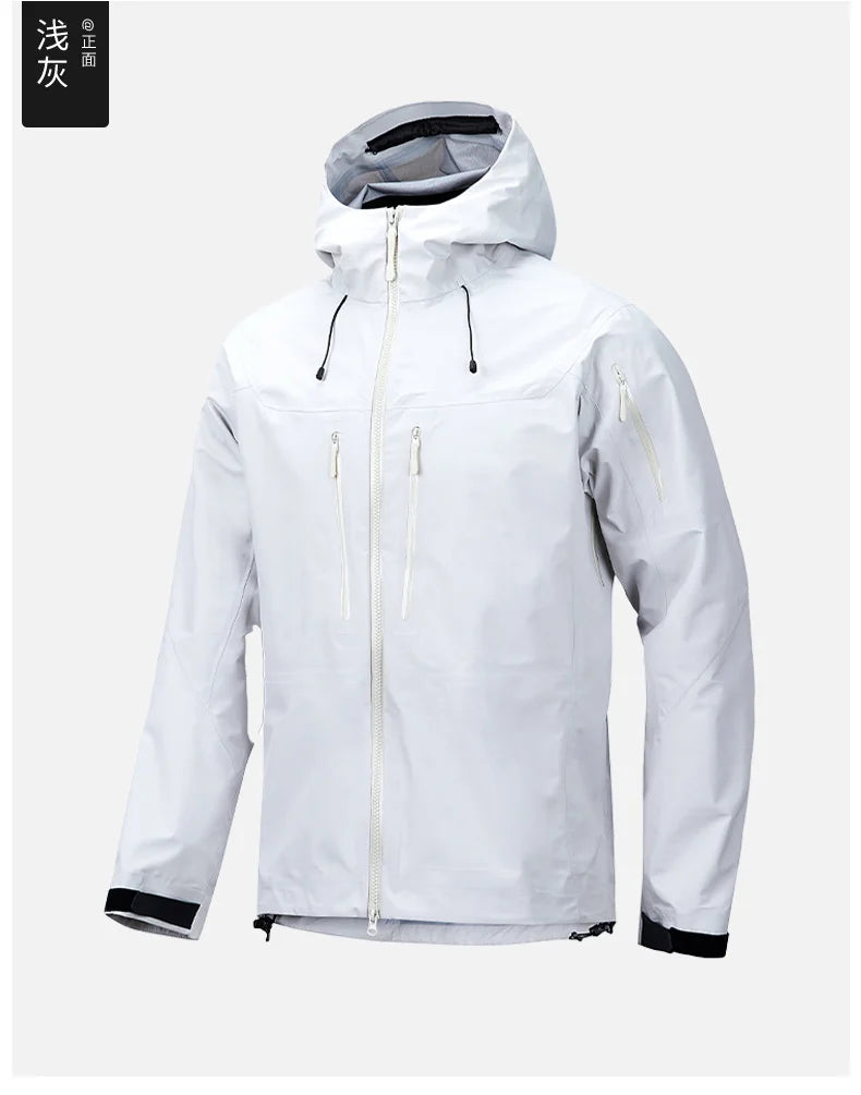 Jacket Men's Sports Casual Soft-shell Zipper Pocket Water Repellent Windbreaker New Autumn Functional Camping Hooded Raincoat