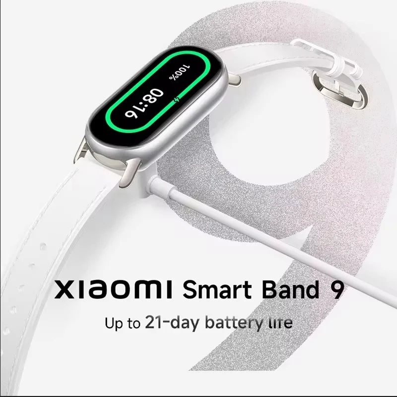 Global Version Xiaomi Smart Band 9 1.62‘’ AMOLED Display 21 Days Battery Life Supports 150+ Sports Modes 5ATM Bluetooth 5.4