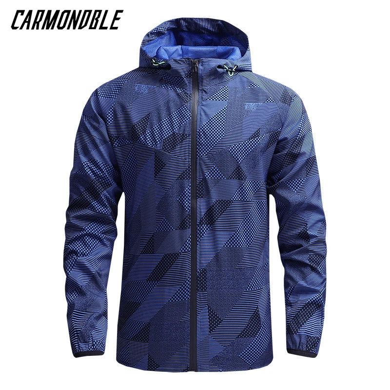 New Summer Men Hooded Jackets Anti-UV Hooded Trekking Jogging Long Sleeve Windbreaker Wear-resistant Mountain Coat Jacket Hombre