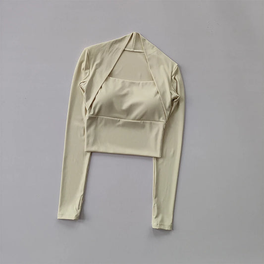 Long-Sleeve Performance Crop Top