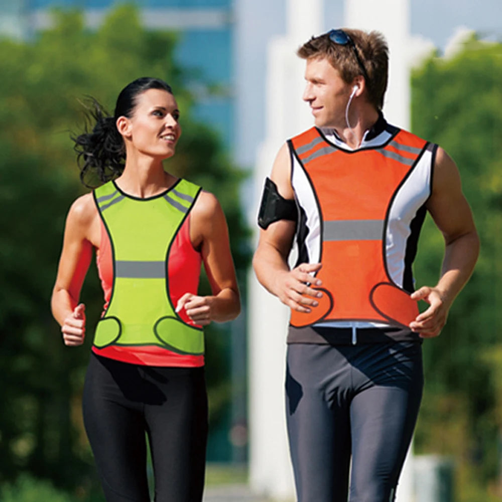 Cycling Reflective Vest High Visibility Safe Jacket for Night Riding Running Jogging Cycling Motorcycle Outdoor Sports Waistcoat