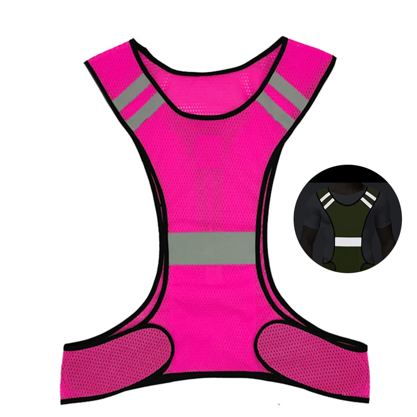 Cycling Reflective Vest High Visibility Safe Jacket for Night Riding Running Jogging Cycling Motorcycle Outdoor Sports Waistcoat