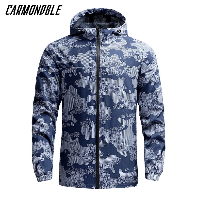 New Summer Men Hooded Jackets Anti-UV Hooded Trekking Jogging Long Sleeve Windbreaker Wear-resistant Mountain Coat Jacket Hombre