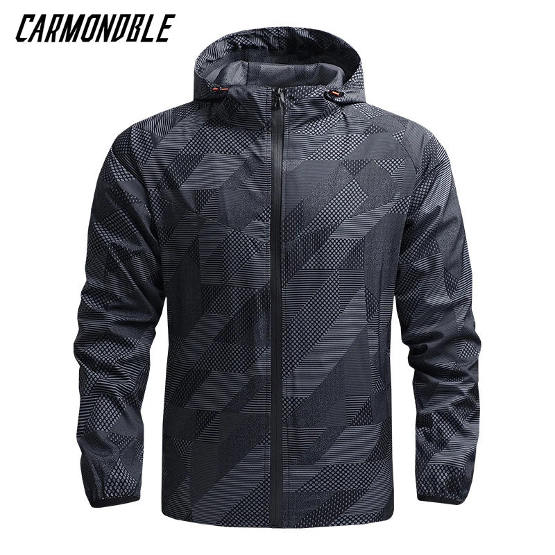 New Summer Men Hooded Jackets Anti-UV Hooded Trekking Jogging Long Sleeve Windbreaker Wear-resistant Mountain Coat Jacket Hombre