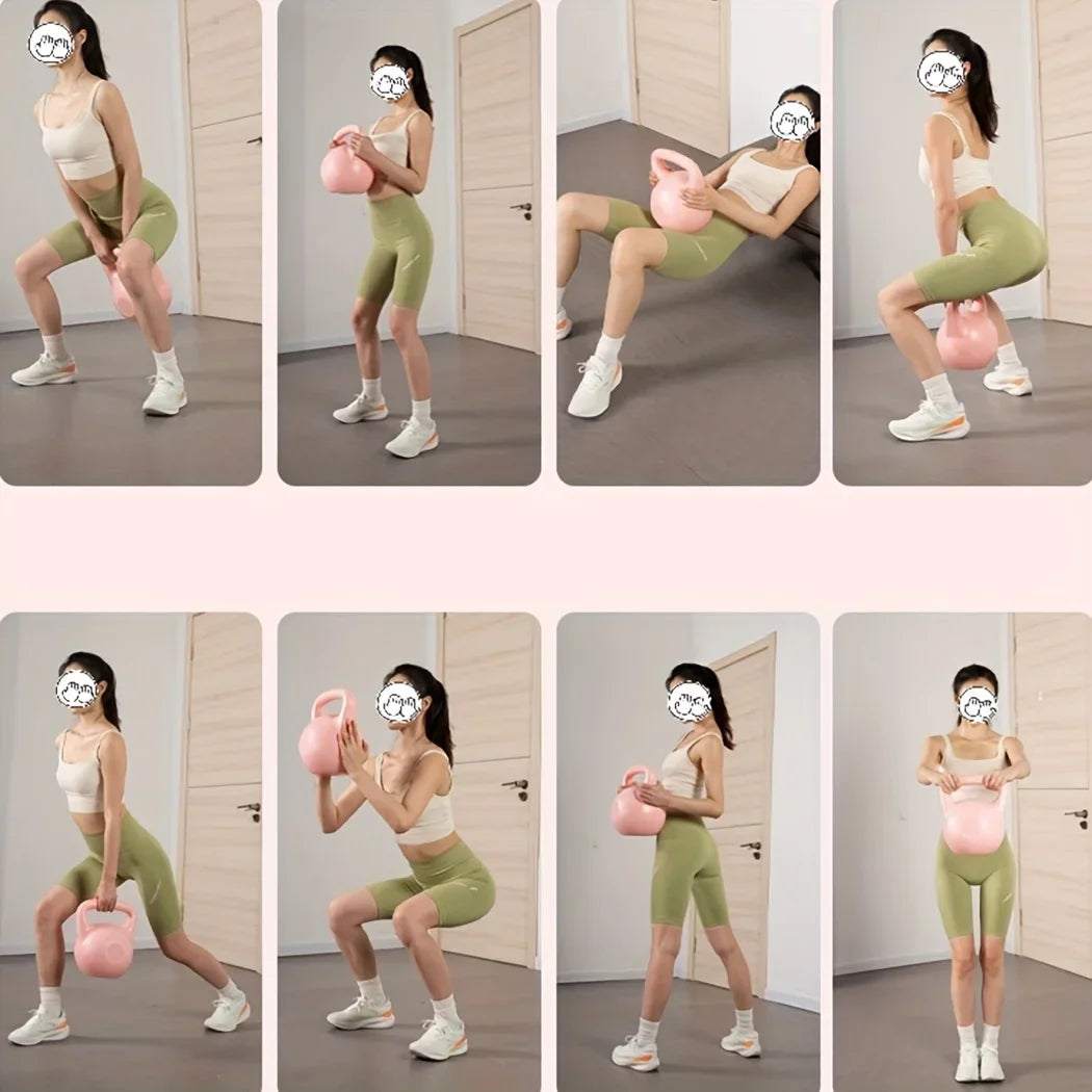 1Pc Adjustable Weight Self-filling Kettlebell, PVC Material, Multi-functional Home Fitness Equipment, Space-saving Design