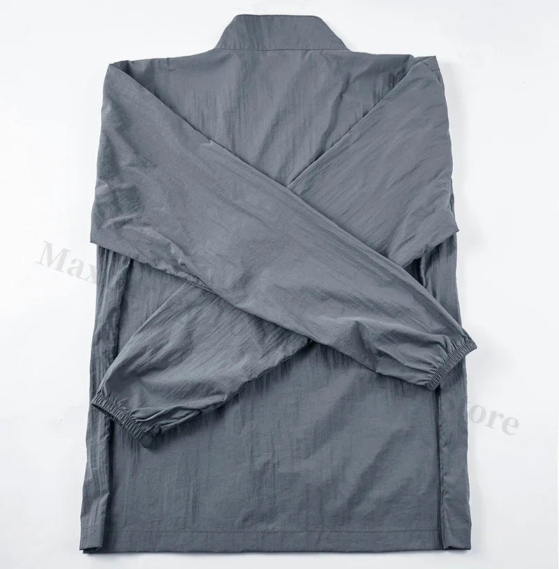 Men's Summer Skin Quick Dry Hiking Jacket Waterproof Sun UV Protection Coats Men Outdoor Sports Fishing Camping Running Jacket