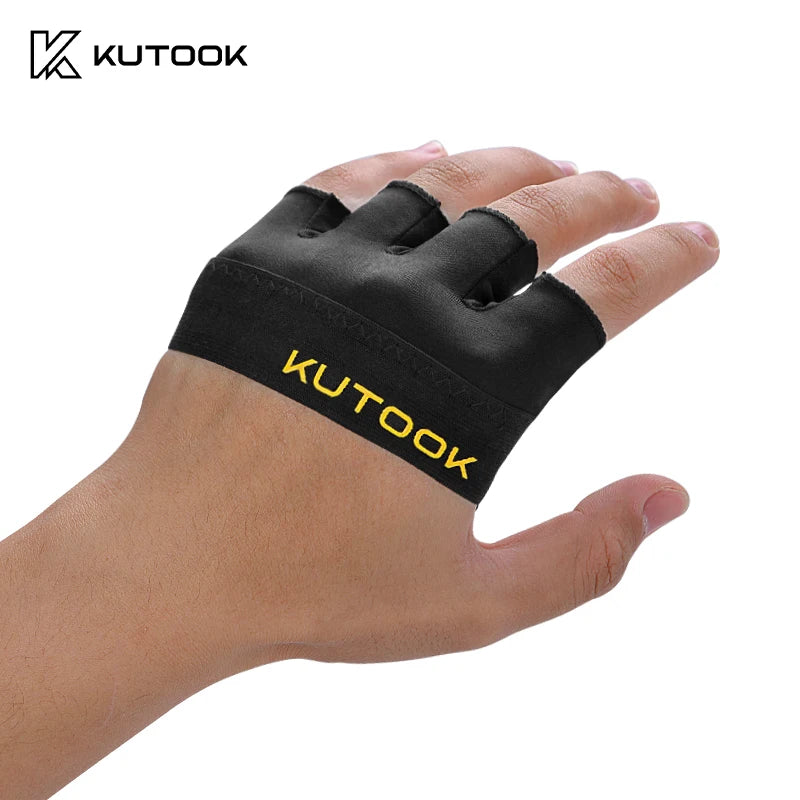 KUTOOK Men's And Women's Fitness Four Fingers Gloves Breathable Anti-slip Shock Absorption Yoga Dumbbell Cycling Sports Gloves