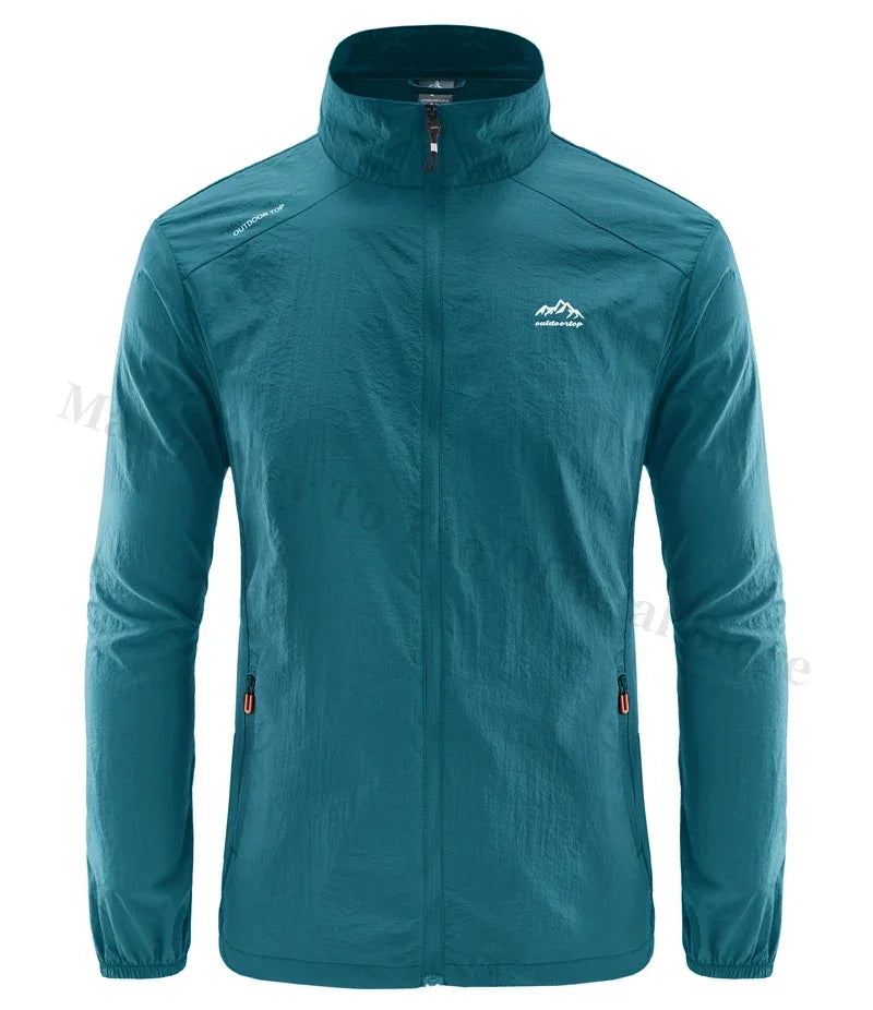 Men's Summer Skin Quick Dry Hiking Jacket Waterproof Sun UV Protection Coats Men Outdoor Sports Fishing Camping Running Jacket