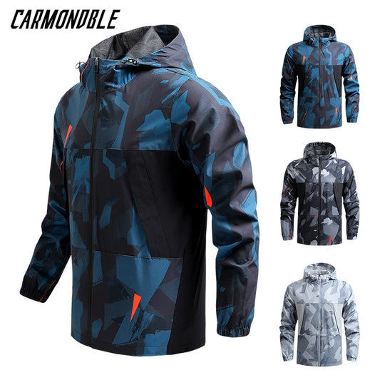 New Summer Men Hooded Jackets Anti-UV Hooded Trekking Jogging Long Sleeve Windbreaker Wear-resistant Mountain Coat Jacket Hombre