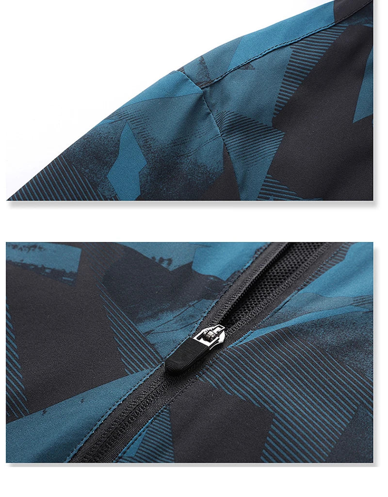 New Summer Men Hooded Jackets Anti-UV Hooded Trekking Jogging Long Sleeve Windbreaker Wear-resistant Mountain Coat Jacket Hombre