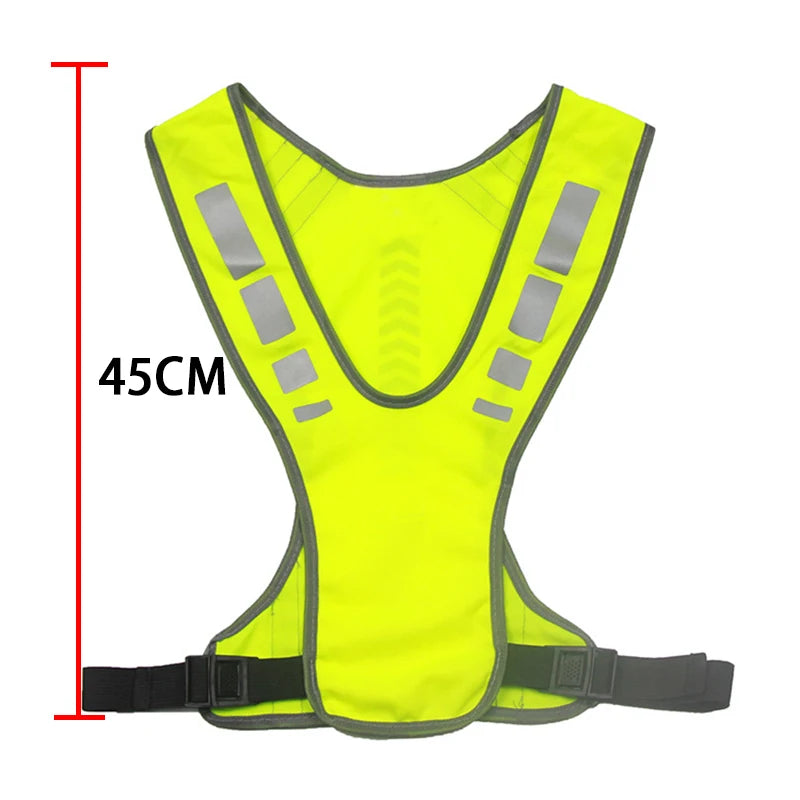 Cycling Reflective Vest High Visibility Safe Jacket for Night Riding Running Jogging Cycling Motorcycle Outdoor Sports Waistcoat