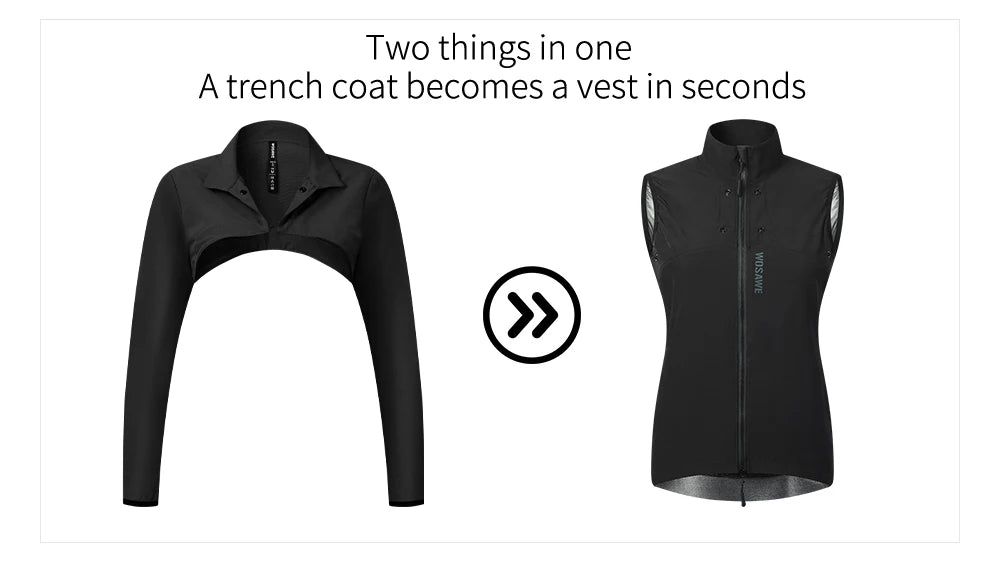 WOSAWE Windproof & Waterproof Reflective Cycling Jacket