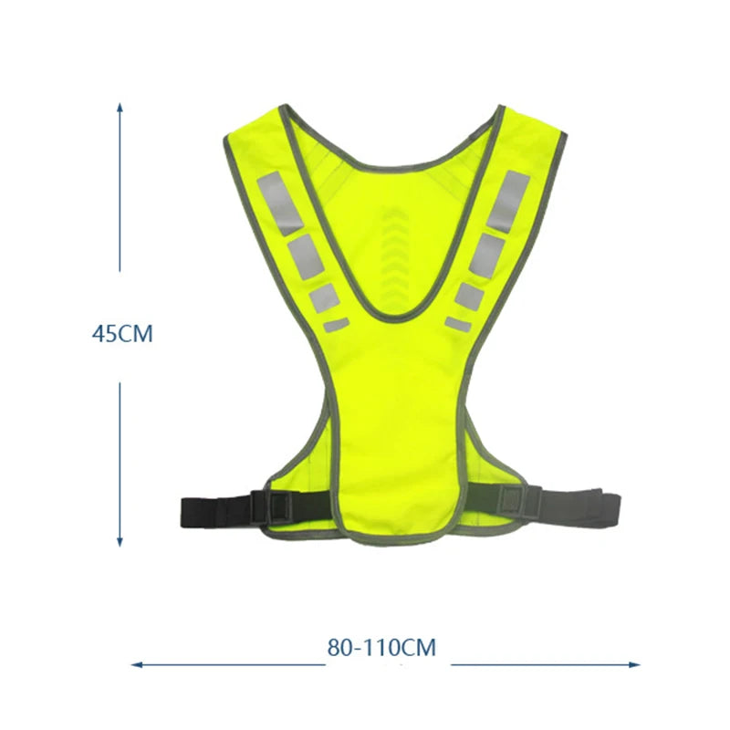 Cycling Reflective Vest High Visibility Safe Jacket for Night Riding Running Jogging Cycling Motorcycle Outdoor Sports Waistcoat