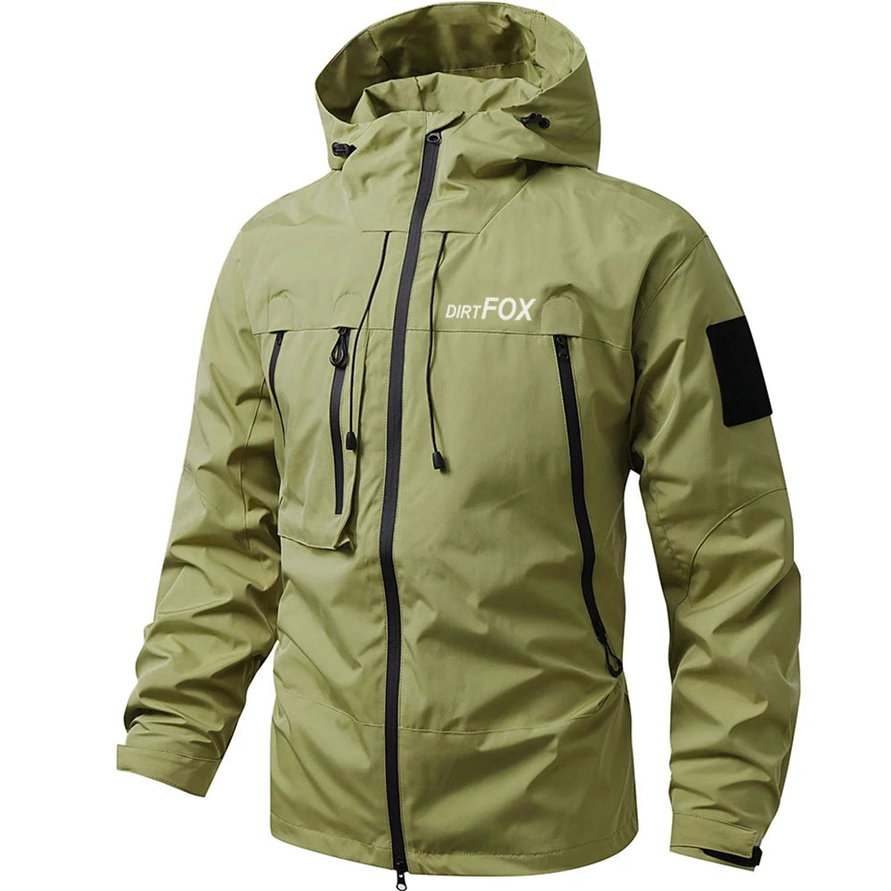 DIRTFOX Men Cycling Waterproof Jacket MTB Coat Motorcycle Mountain Bike Clothes Bicycle Windbreaker Cortavientos Ciclismo Hombre