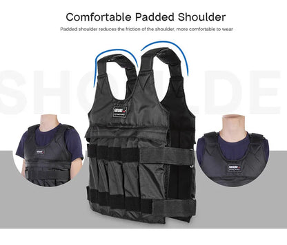 New 20/50 kg Loading Weighted Vest Jacket Load Weight Vest Exercise for Boxing Training Fitness Equipment for Running
