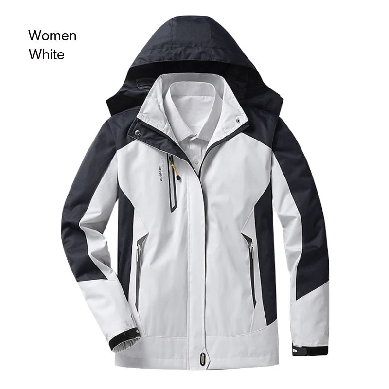 TRVLWEGO Women Camping Jacket Hiking Autumn Hooded Windbreaker Waterproof Climbing Trekking Travel Outdoor Sports Cycling Coats