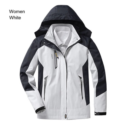 TRVLWEGO Women Camping Jacket Hiking Autumn Hooded Windbreaker Waterproof Climbing Trekking Travel Outdoor Sports Cycling Coats