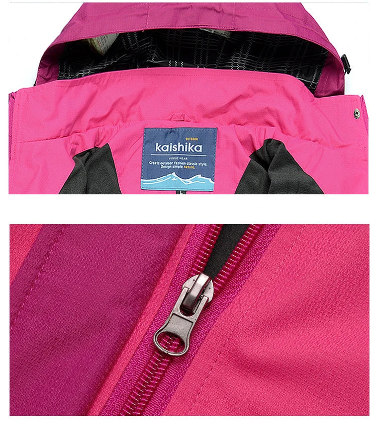 TRVLWEGO Women Camping Jacket Hiking Autumn Hooded Windbreaker Waterproof Climbing Trekking Travel Outdoor Sports Cycling Coats