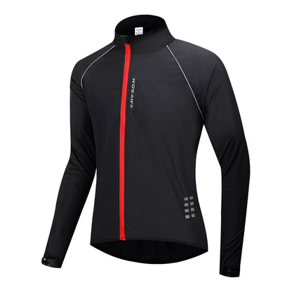 WOSAWE Men's Windbreaker Cycling Jacket Reflective Windproof Waterproof Mountain Bike MTB Jacket Running Riding Bicycle Jerseys