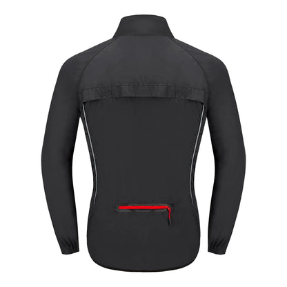 WOSAWE Men's Windbreaker Cycling Jacket Reflective Windproof Waterproof Mountain Bike MTB Jacket Running Riding Bicycle Jerseys