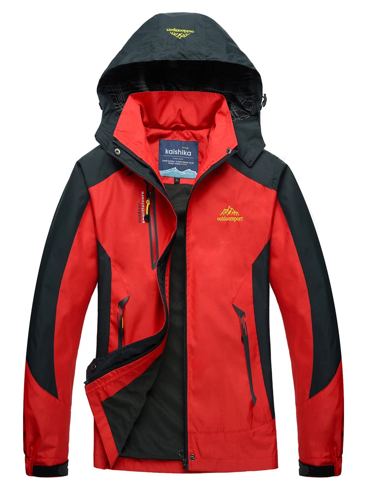 TRVLWEGO Women Camping Jacket Hiking Autumn Hooded Windbreaker Waterproof Climbing Trekking Travel Outdoor Sports Cycling Coats