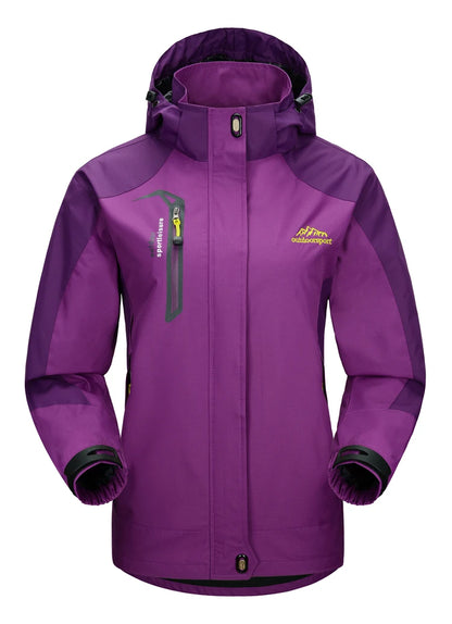 TRVLWEGO Women Camping Jacket Hiking Autumn Hooded Windbreaker Waterproof Climbing Trekking Travel Outdoor Sports Cycling Coats