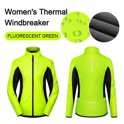 INBIKE Winter Women Cycling Jackets Thermal Fleece Biking Clothes Bicycle Road Bike Windbreaker MTB Reflective Jacket  for Women