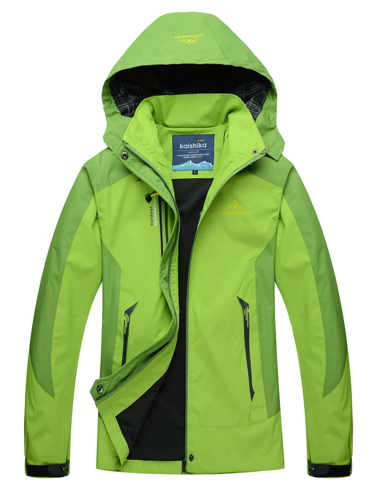 TRVLWEGO Women Camping Jacket Hiking Autumn Hooded Windbreaker Waterproof Climbing Trekking Travel Outdoor Sports Cycling Coats