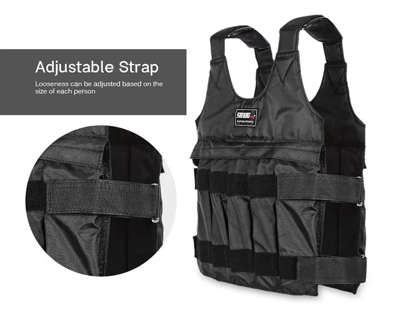 New 20/50 kg Loading Weighted Vest Jacket Load Weight Vest Exercise for Boxing Training Fitness Equipment for Running