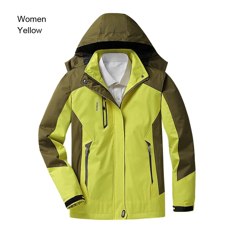 TRVLWEGO Women Camping Jacket Hiking Autumn Hooded Windbreaker Waterproof Climbing Trekking Travel Outdoor Sports Cycling Coats