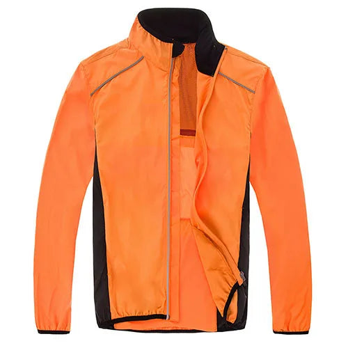 Orange wind cycling jacket mtb mountain bike men dry fit reflective rain coat jacket women raincoat bicycle clothes windbreaker