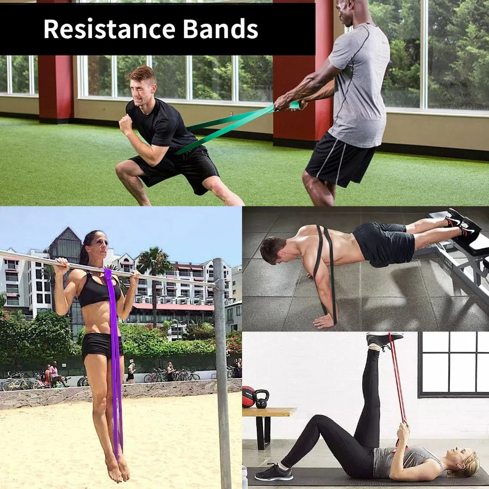1pcs Fitness Elastic Band Tpe Resistance Band Yoga Assist Tension Band Latex Elastic Rope Training Shoulders Backs And Hips