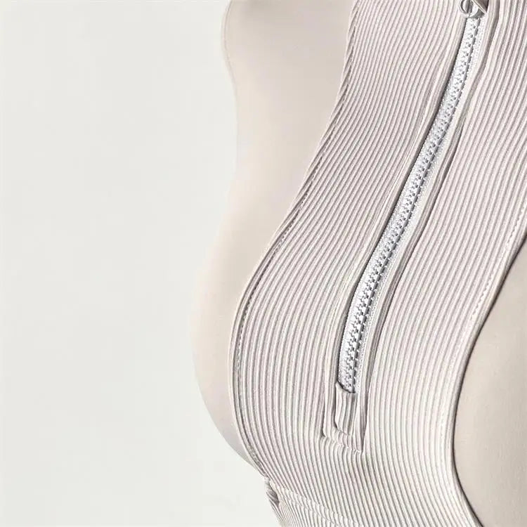 Half Zipper High Collar Sports Jacket Windbreak Tight Yoga Clothes Short Style Cycling Fitness Long Sleeve Quick-Drying Crop Top