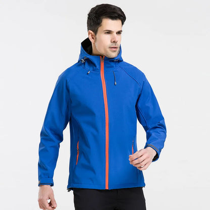 NUONEKO Men Women Softshell Hiking Jackets Waterproof Camping Trekking Windbreaker Hooded Rain Coats Skiing Sport Jacket JM10