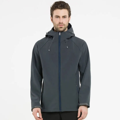 NUONEKO Men Women Softshell Hiking Jackets Waterproof Camping Trekking Windbreaker Hooded Rain Coats Skiing Sport Jacket JM10