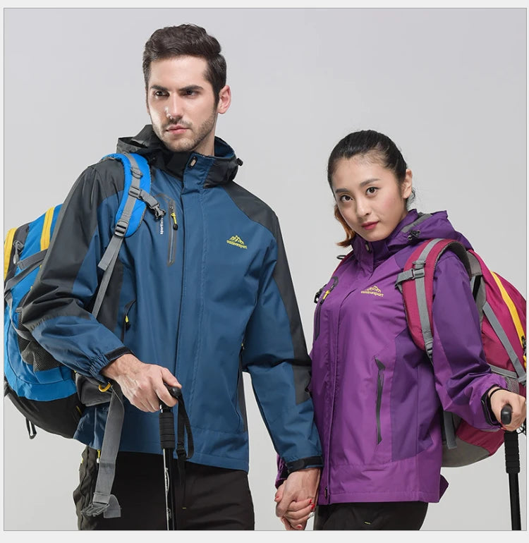 TRVLWEGO Women Camping Jacket Hiking Autumn Hooded Windbreaker Waterproof Climbing Trekking Travel Outdoor Sports Cycling Coats