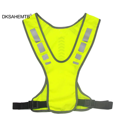 Cycling Reflective Vest High Visibility Safe Jacket for Night Riding Running Jogging Cycling Motorcycle Outdoor Sports Waistcoat