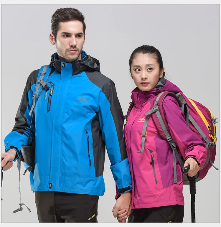 TRVLWEGO Women Camping Jacket Hiking Autumn Hooded Windbreaker Waterproof Climbing Trekking Travel Outdoor Sports Cycling Coats