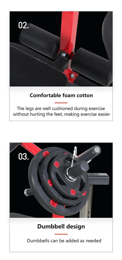 Custom Fitness Multifunctional Weightlifting Bench Press Foldable Chest Barbell Press Bed With Safety Belt protection
